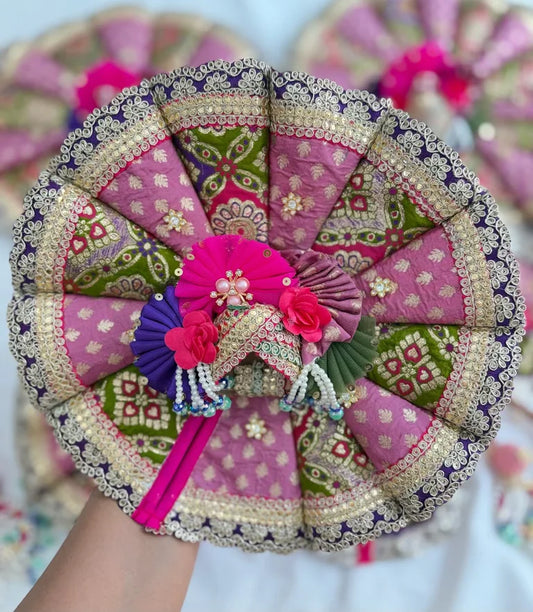 Purple and green kali poshak