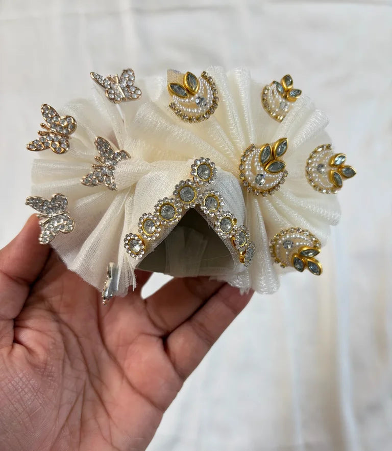 White chand kundan sharad purnima special poshak