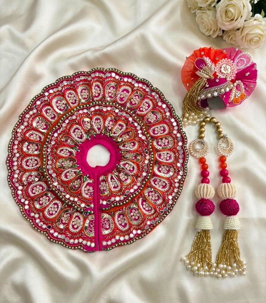 Janmashtami Special Orange & Magenta Poshak