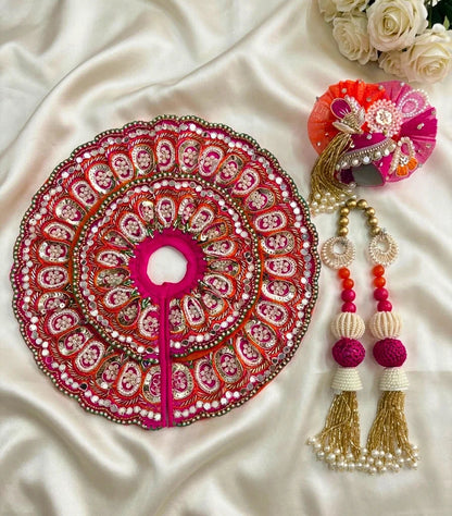 Janmashtami Special Orange & Magenta Poshak