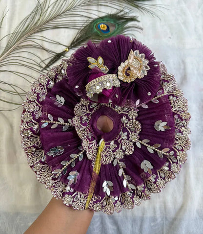 Wine Mirror Designer Poshak for Janmashtami