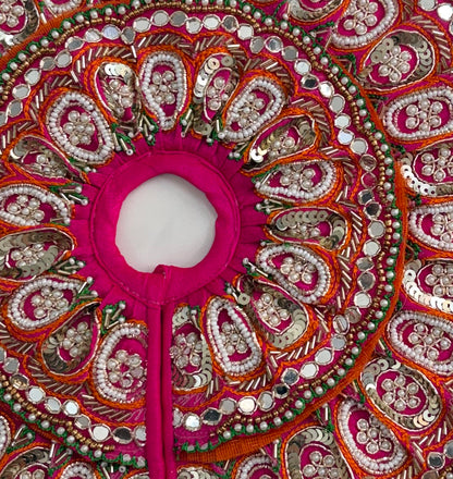 Janmashtami Special Orange & Magenta Poshak