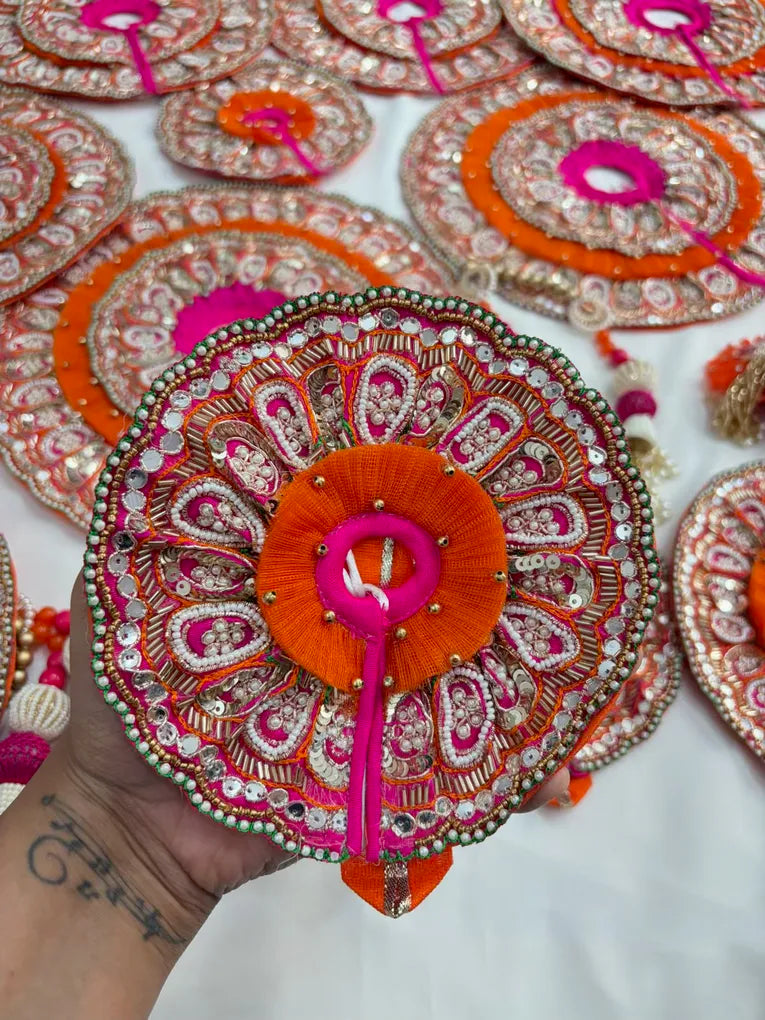 Janmashtami Special Orange & Magenta Poshak