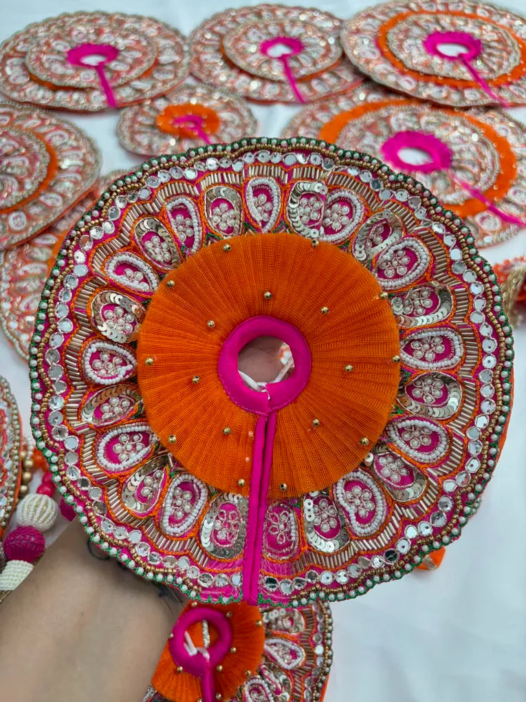 Janmashtami Special Orange & Magenta Poshak
