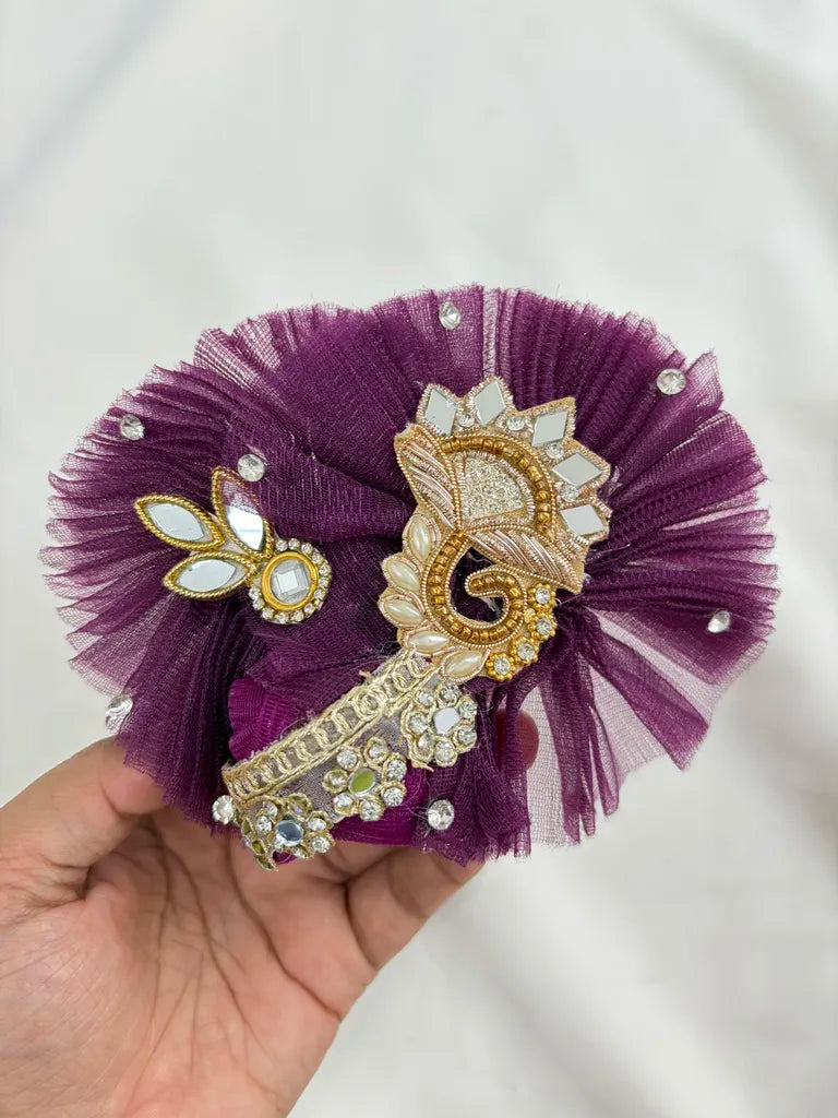 Wine Mirror Designer Poshak for Janmashtami