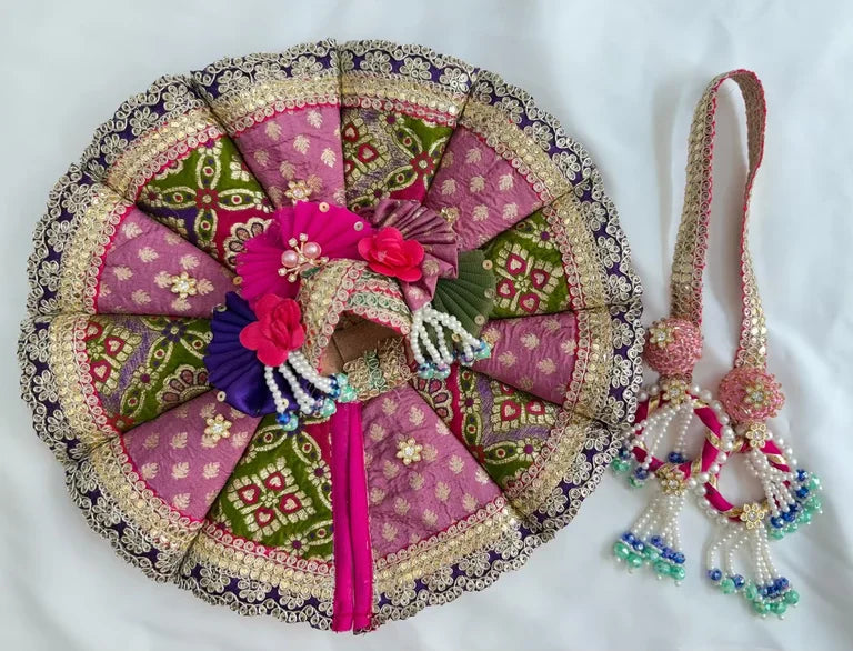 Purple and green kali poshak