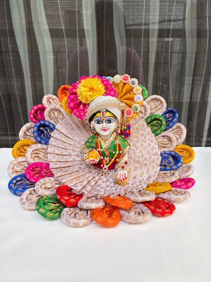 Multicolor Laddu Gopal Poshak with Mukut