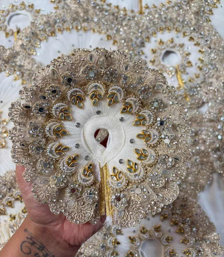 White chand kundan sharad purnima special poshak