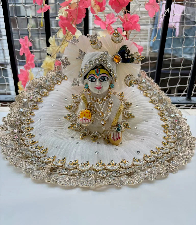 White chand kundan sharad purnima special poshak