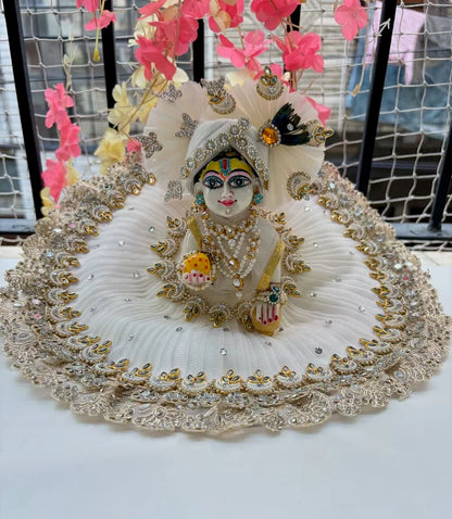 White chand kundan sharad purnima special poshak