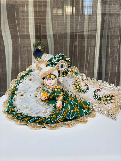 Hariyali Teej Special Green Bandhani Poshak