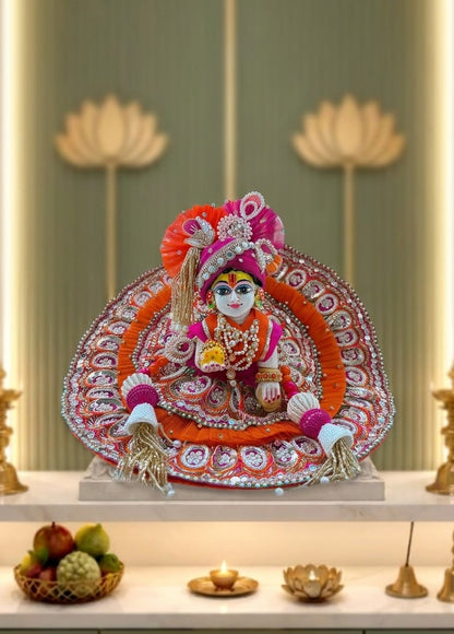 Janmashtami Special Orange & Magenta Poshak