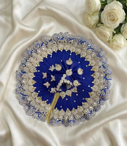 Royal Blue Kundan Mirror Work Poshak