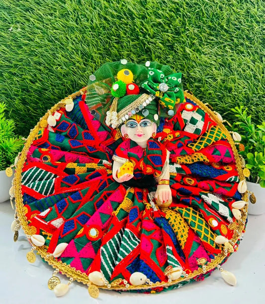 Green handwork gujrati poshak