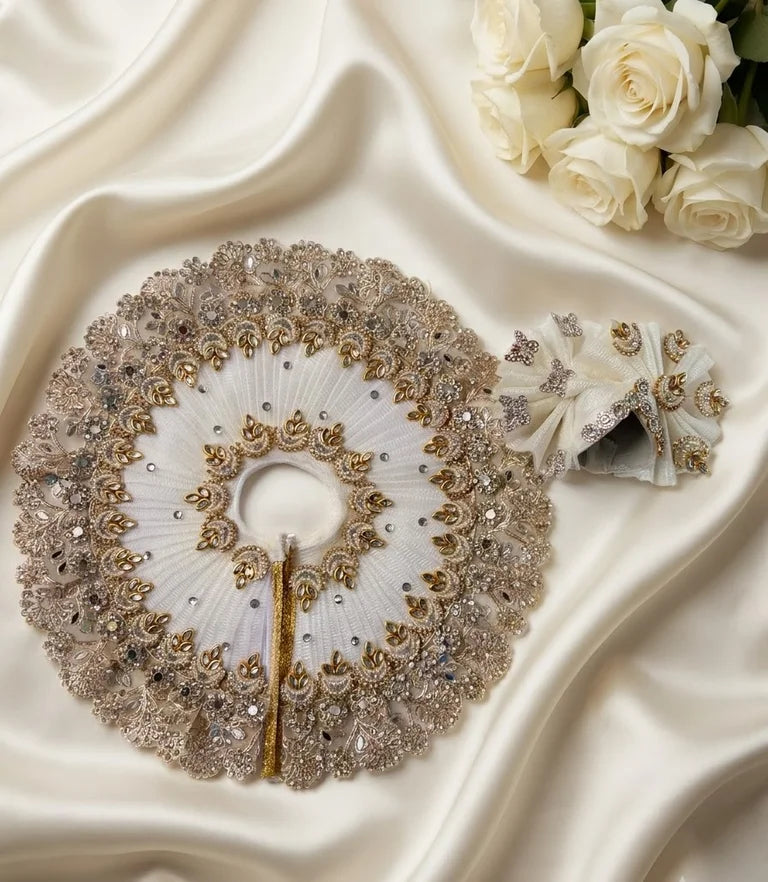 White chand kundan sharad purnima special poshak